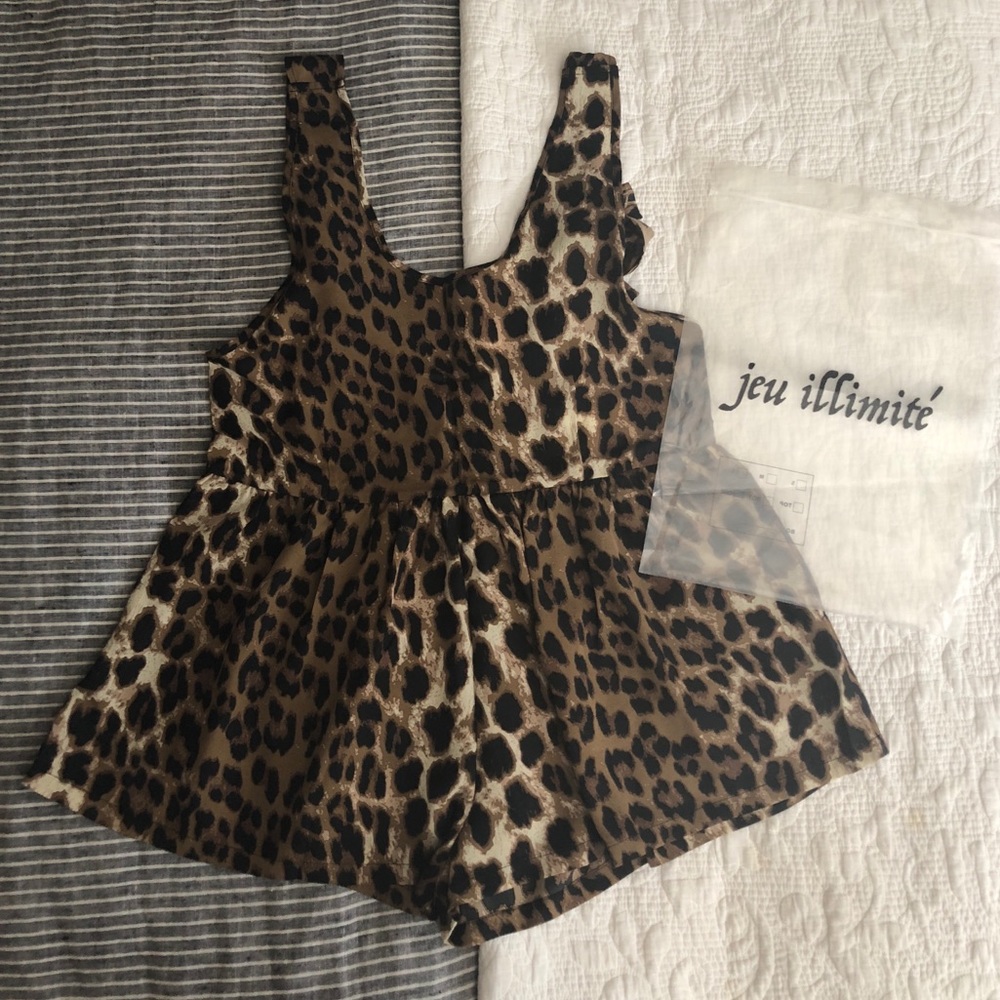 Brand New Jeu Illimité Chloe Romper in Leapord - Picture 8 of 8